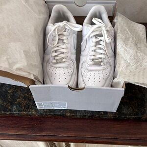 Nike White Air Force 1 Sneakers Leather Upper